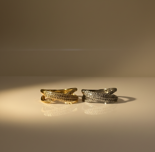 ANILLO BRILLO CRUZADO