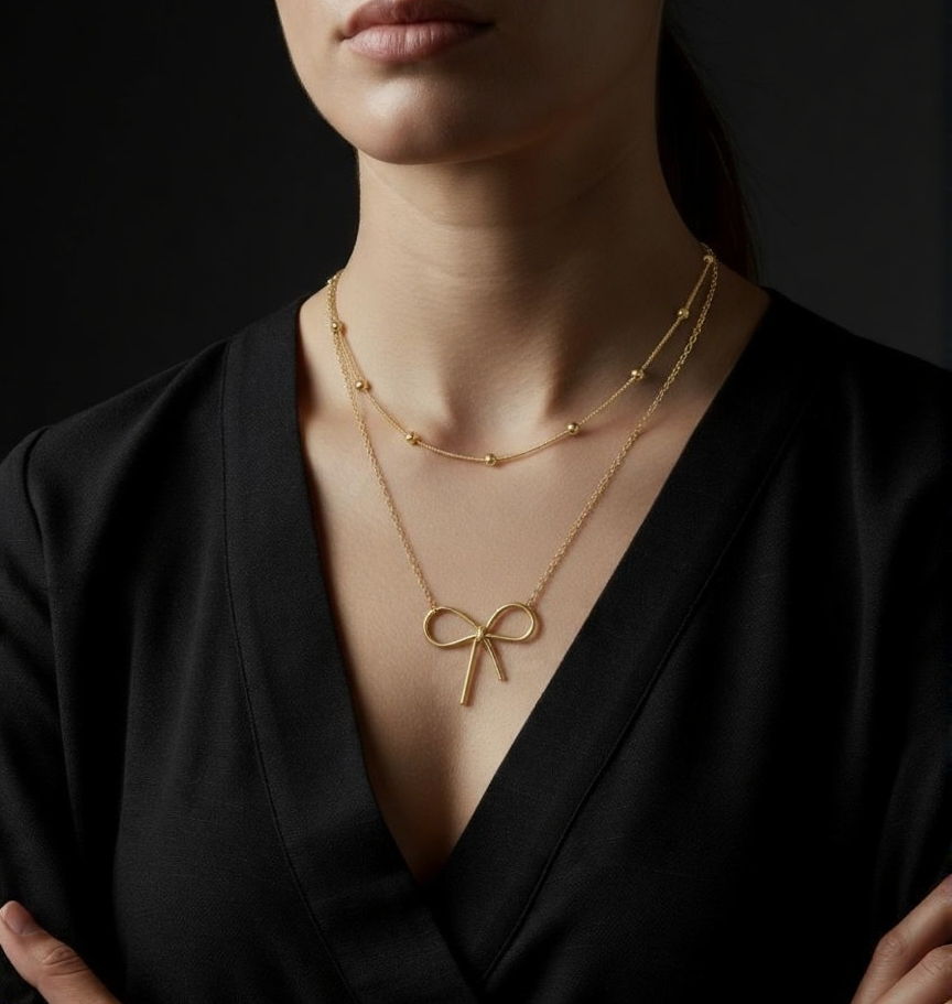 COLLAR LAZO DOBLE CAPA