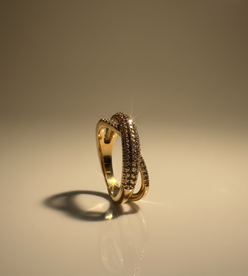 ANILLO BRILLO CRUZADO