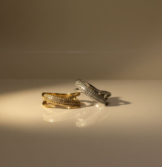 ANILLO BRILLO CRUZADO