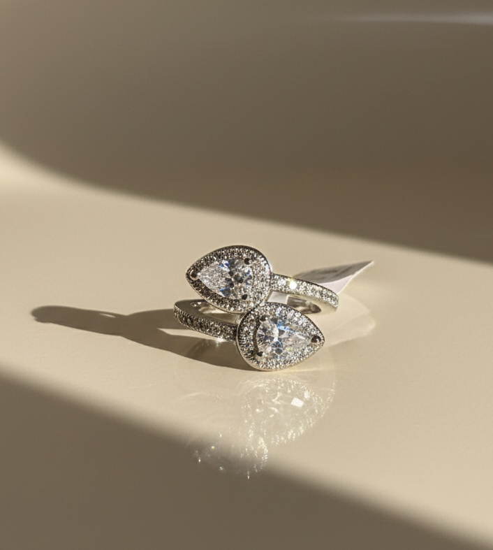 ANILLO DOBLE LÁGRIMA DE AMOR