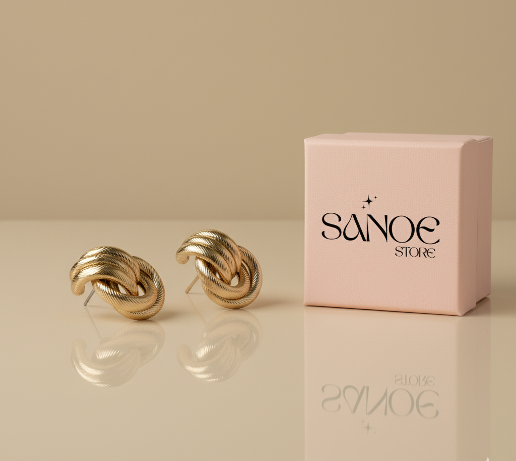 PENDIENTES NUDO DORADO