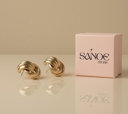 PENDIENTES NUDO DORADO