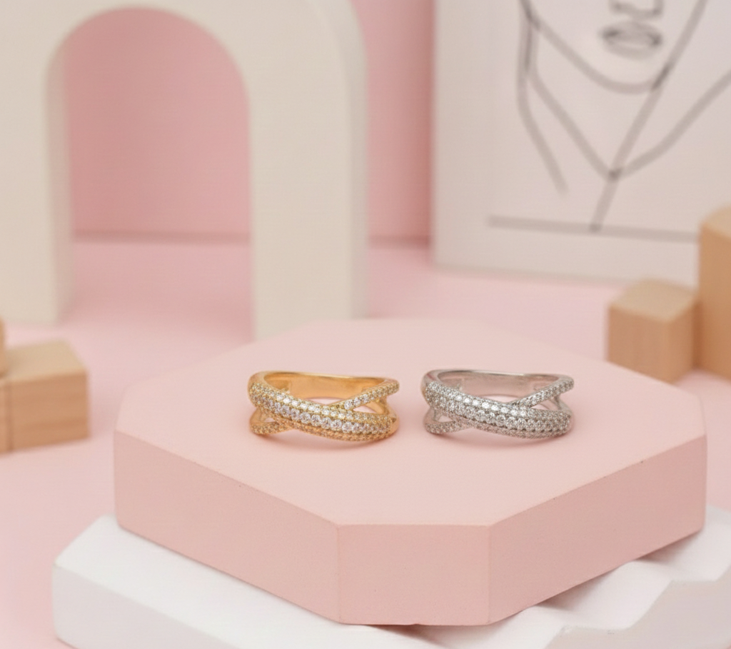 ANILLO BRILLO CRUZADO