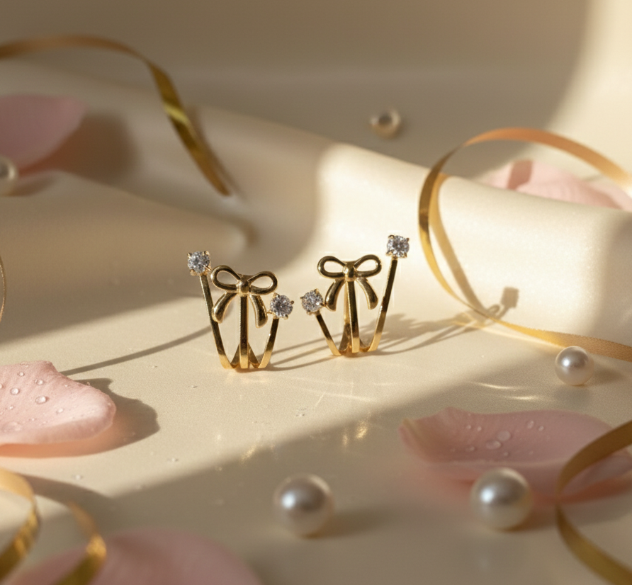 PENDIENTE LAZO BRILLANTE