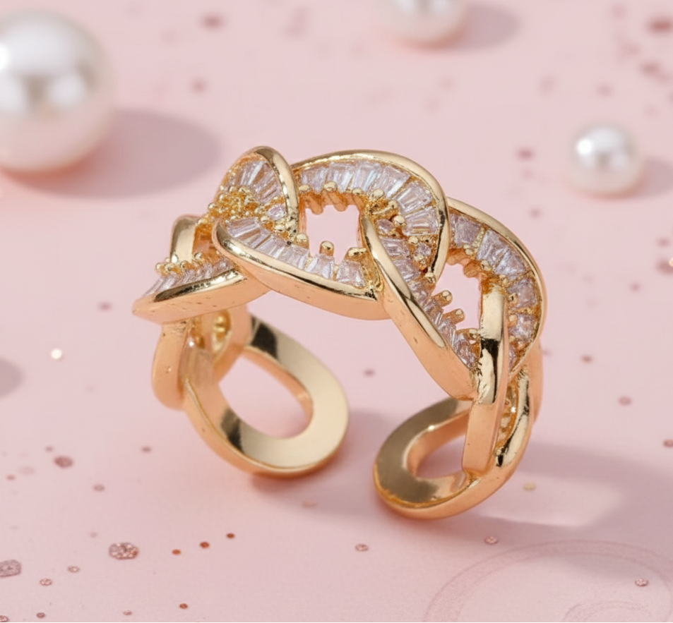 Anillo Trenzada con Circones