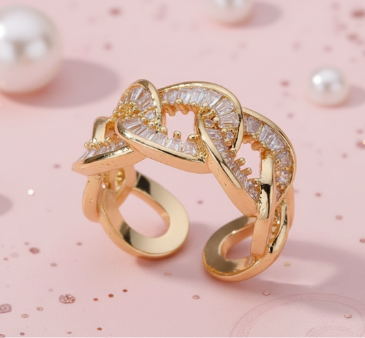 Anillo Trenzada con Circones