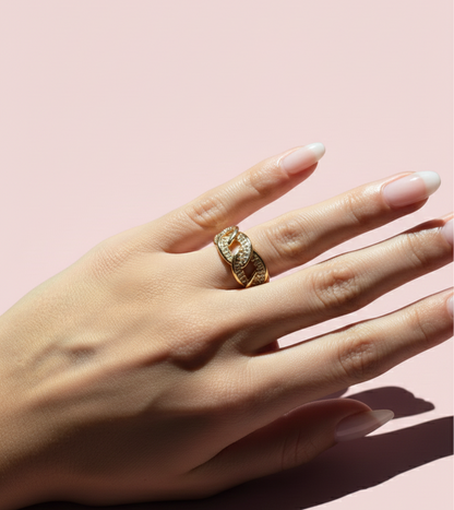 Anillo Trenzada con Circones