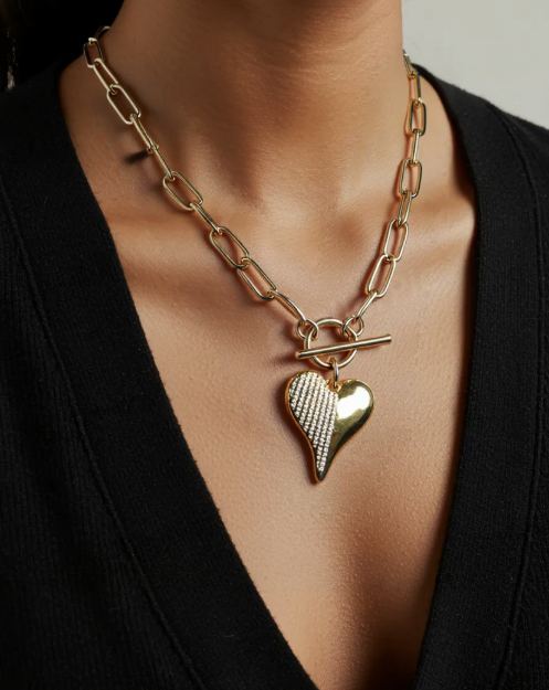 COLLAR DE CADENA DE CORAZON