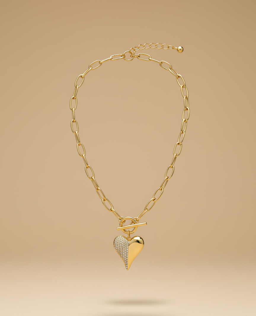 COLLAR DE CADENA DE CORAZON