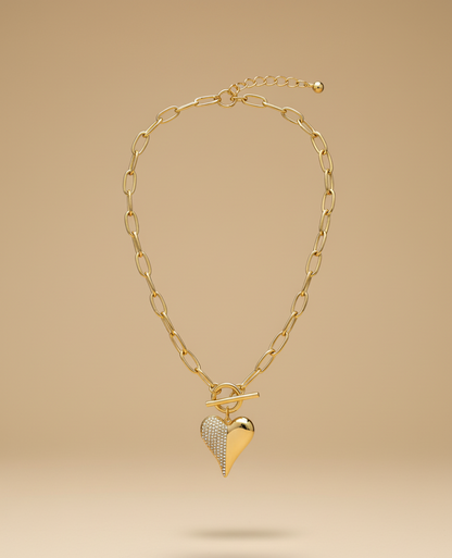 COLLAR DE CADENA DE CORAZON
