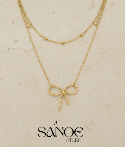 COLLAR LAZO DOBLE CAPA