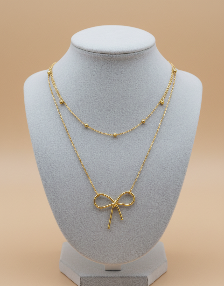 COLLAR LAZO DOBLE CAPA