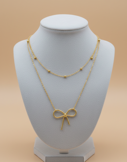COLLAR LAZO DOBLE CAPA