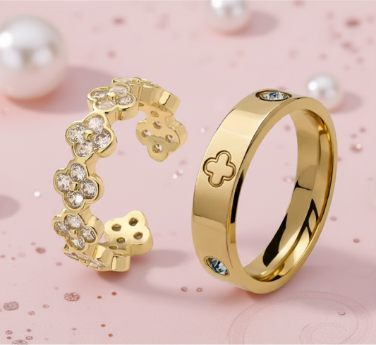 Set de Anillos "Elegancia Dorada"