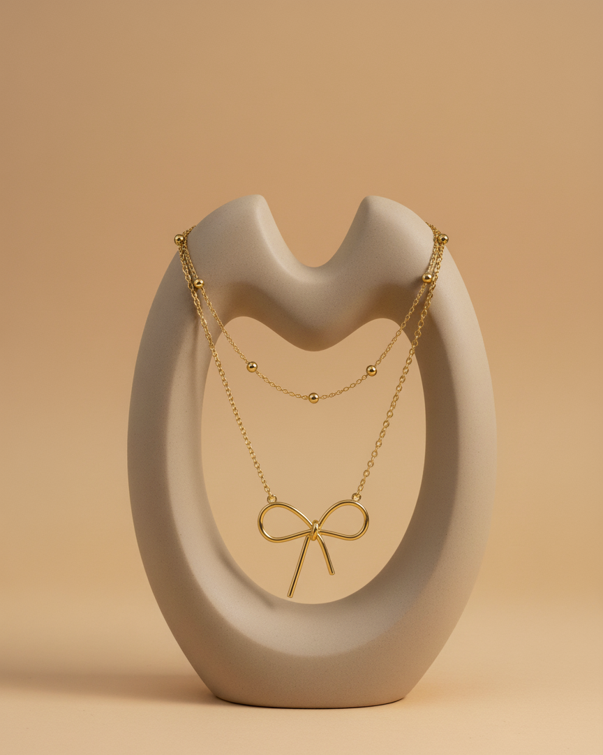 COLLAR LAZO DOBLE CAPA