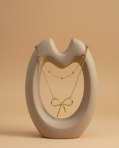 COLLAR LAZO DOBLE CAPA