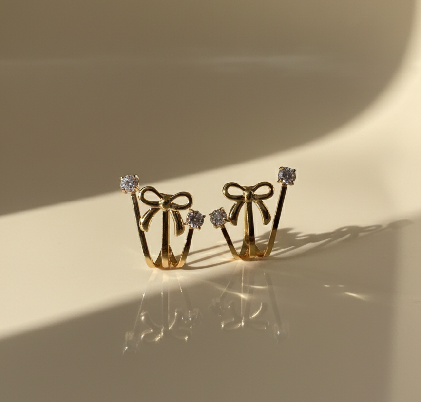 PENDIENTE LAZO BRILLANTE