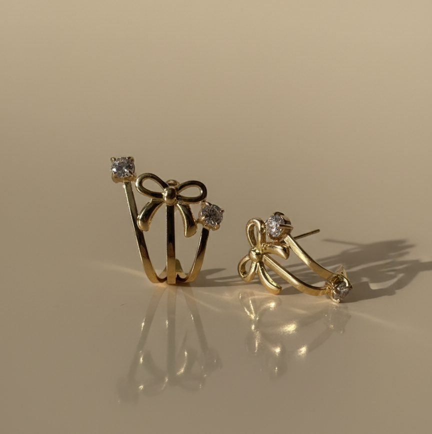 PENDIENTE LAZO BRILLANTE