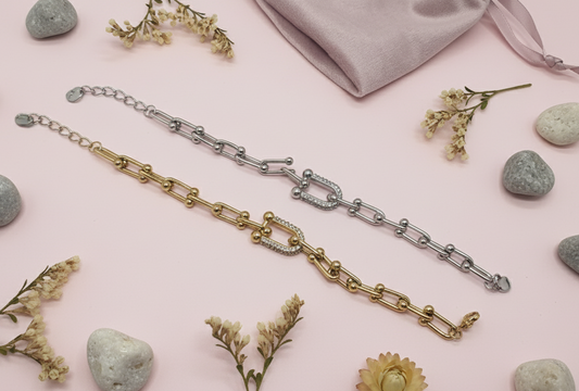 Pulsera de Eslabones Dorados