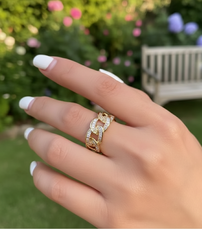 Anillo Trenzada con Circones